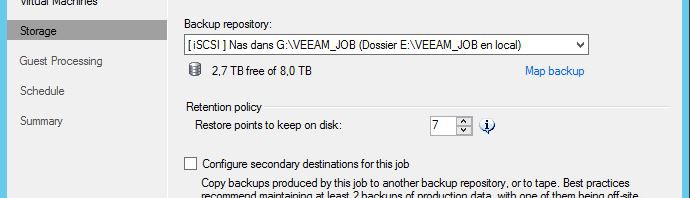 Veeam : Créer un job de sauvegarde